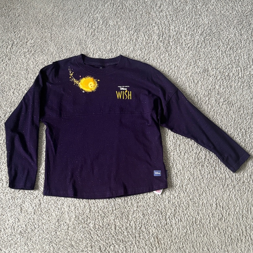 Disney Kids Purple Long Sleeve Shirt with Wish Design